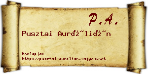 Pusztai Aurélián névjegykártya
